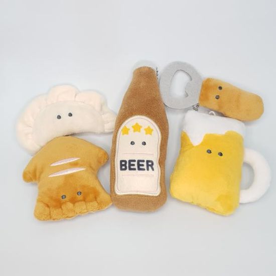 이자카야 술 안주 캐릭터 맥주 오징어 키링 인형