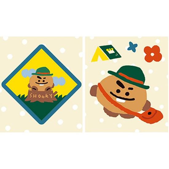 보석십자수 BTS 데코 스티커 BT21 그린 슈키 9.5x11