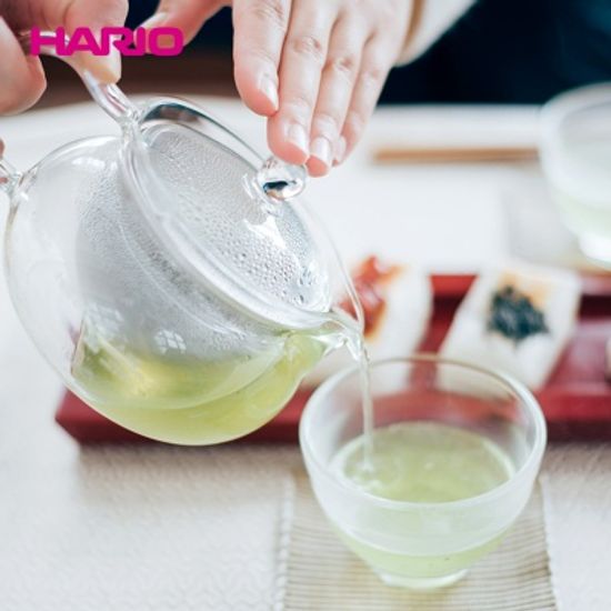 [하리오] 티포트 450ml 1p+찻잔 2P 세트 (내열유리)