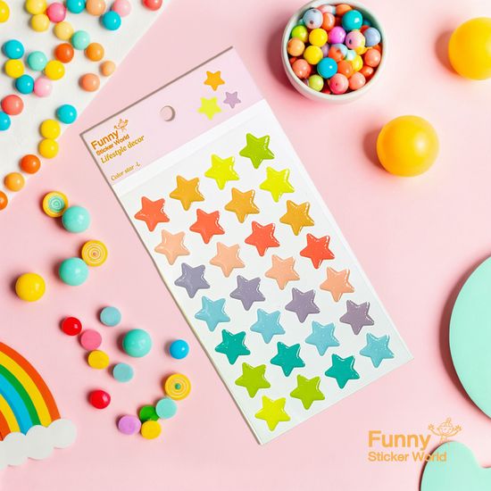 퍼니스티커 T916 별 에폭시 라이프스타일 스티커