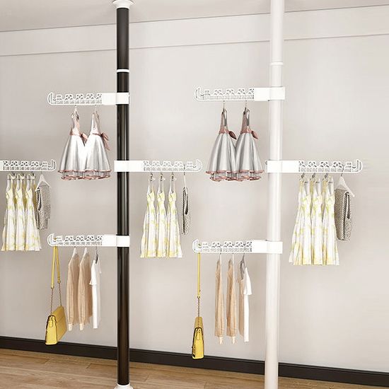 리암 기둥식 폴 스텐 행거 이동식 높이조절 스탠드