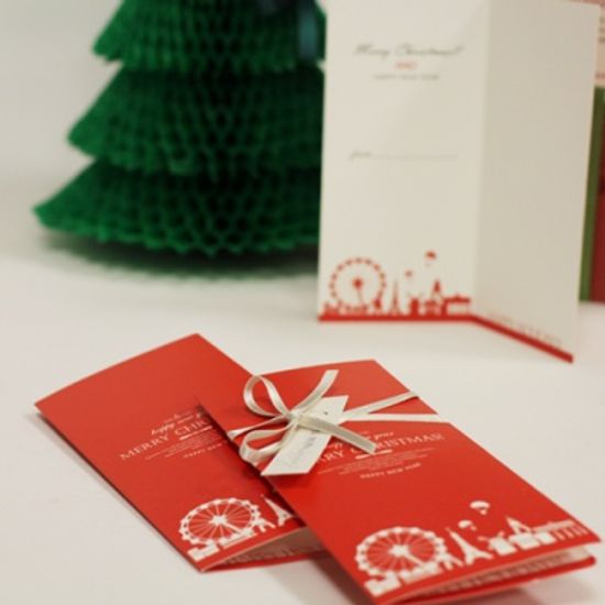 아이씨엘 크리스마스 카드-red