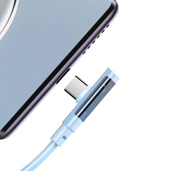 파스텔 90도 플랫 핏 고속충전 케이블 [C타입 8핀 PD]