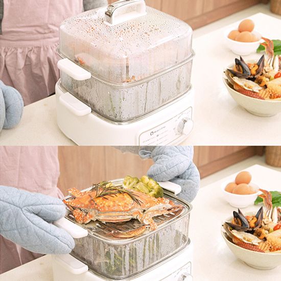 셀렉프로 3.5L 스팀 스텐레스 3단 멀티 찜기 SMS-291