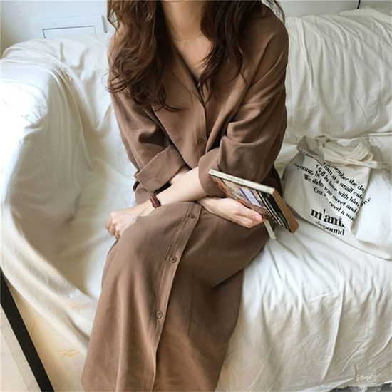 여성 데일리 2컬러 로브 롱셔츠 자켓