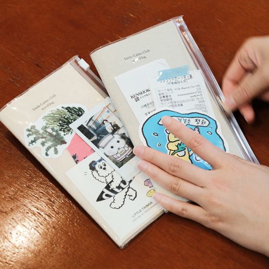 투명 지퍼 우레탄 PVC 다이어리 커버