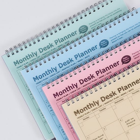 탁상용 월간 플래너 캘린더 랜덤컬러