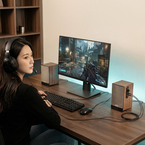 브리츠 레트로 2채널 스피커 컴퓨터 게이밍 pc usb