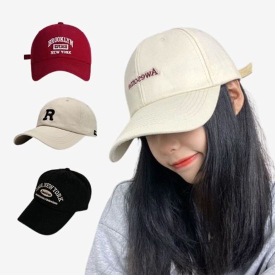 자수 포인트 여성 면 볼캡 모자 P0000TTZ 4종 택1