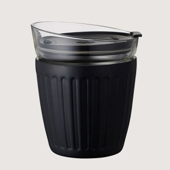 더블월 보온보냉 글라스 라떼컵 블랙