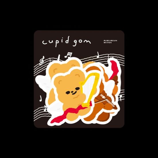 큐피드곰 연주회 조각 스티커