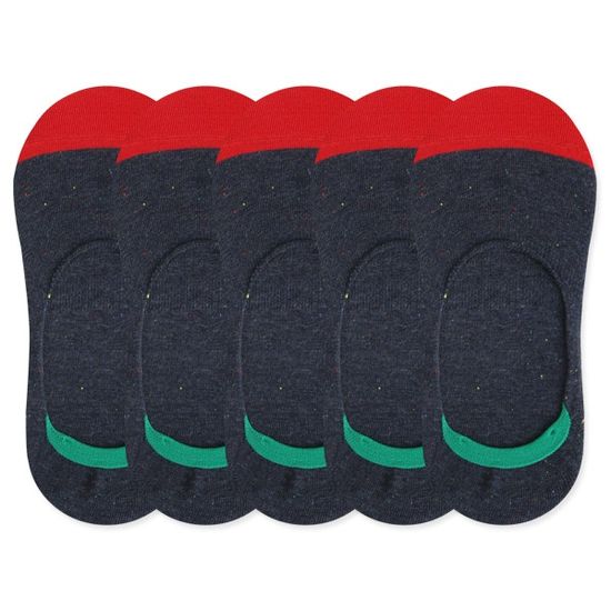 [쿠비카]페이크삭스 배색 남성덧신 5족 CM-F420