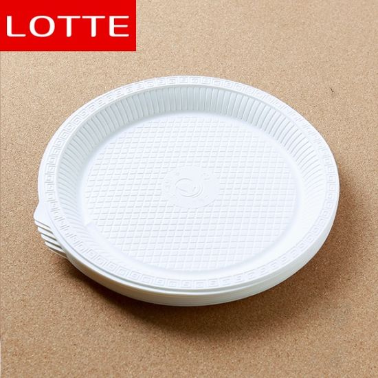 10p 롯데 일회용 접시(23cm)/일회용접시 야외용그릇