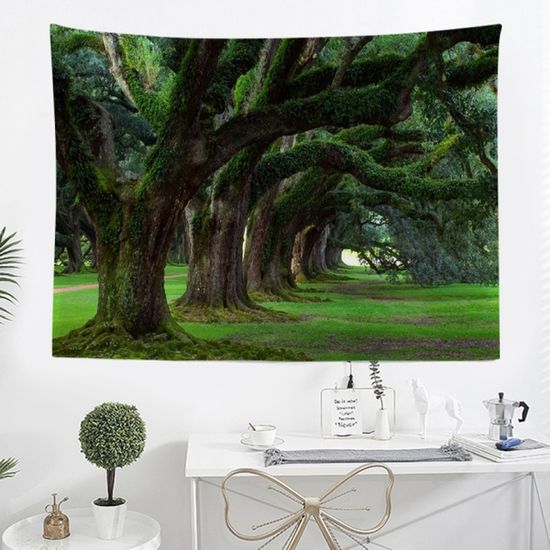 숲속의 나무 터널 대형 패브릭포스터 150x130