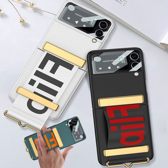 갤럭시z플립 7 6 5 4 가죽 스트랩 액정 풀커버 케이스