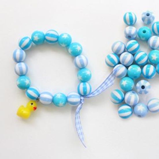 블루톤 스타일구슬30p