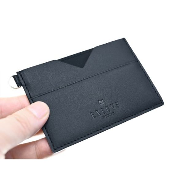 익스큐브 V1 카드지갑 명함케이스 고급체인세트 블랙