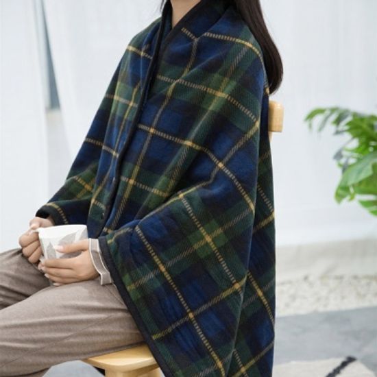 체크 망토겸용 담요 2colors