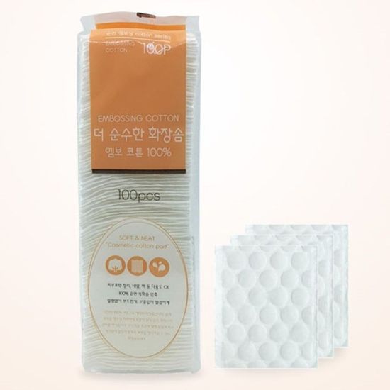 피부표면정리 다용도 목화솜압축 순면화장솜 100P 5개