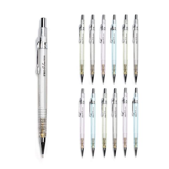 0.5mm 제도샤프 PRO 12세트(투명혼합) 문화샤프