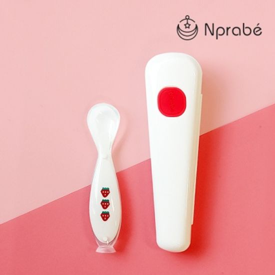 실리콘 이유식스푼 유아숟가락 흡착기능 케이스포함