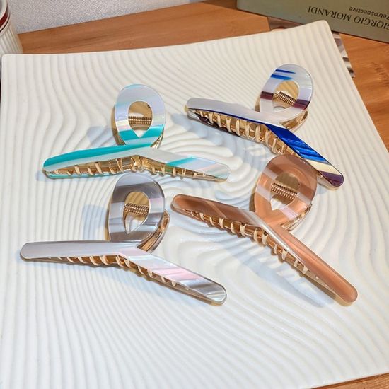 18종/오로라 패턴 컬러 헤어 집게핀 고정핀 헤어핀