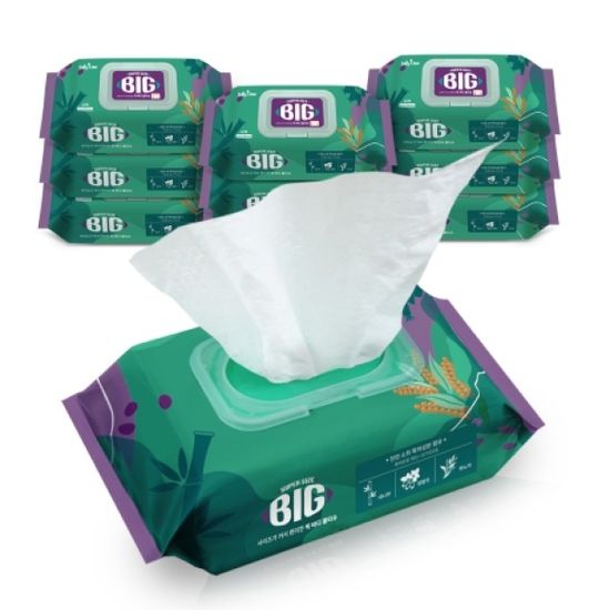 [특가] 샐리의법칙 빅바디 엠보싱 물티슈 60매x10팩