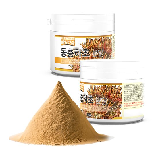 매일건강 동충하초 100% 분말 200g (스푼포함)