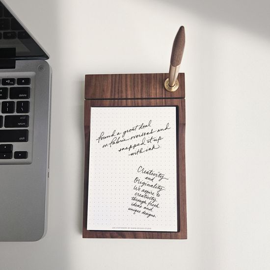 월넛 메모패드 트레이&볼펜 세트 MTP-201