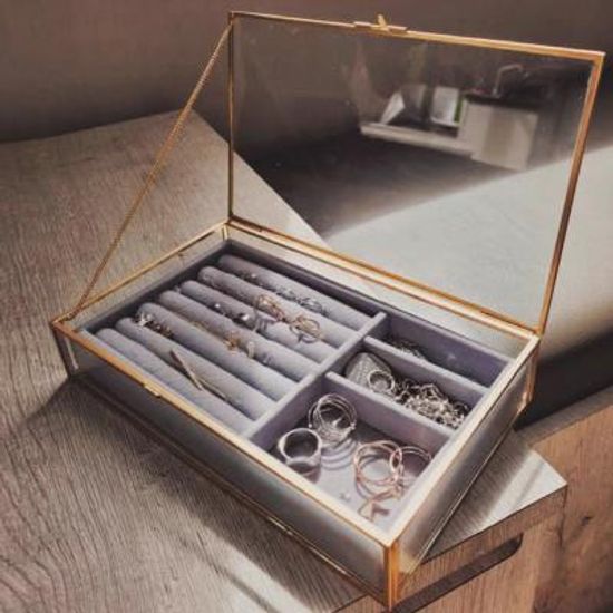 골드 글래스 쥬얼리 보관함