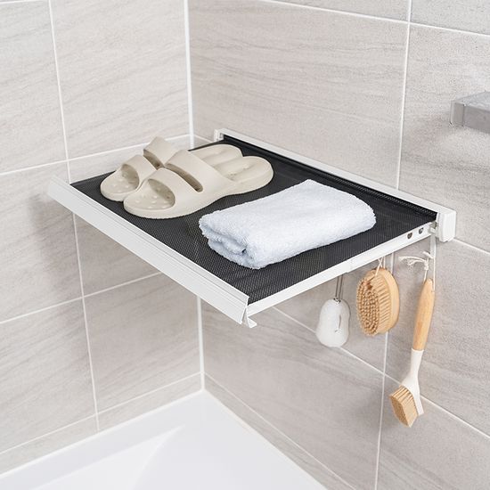 생활백서 무타공 욕실선반 접었다 폈다 다용도선반