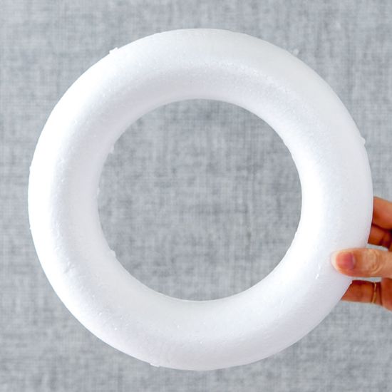 스티로폼 링 리스 고강도 20cm 인테리어 원형 장식
