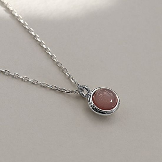 [선물포장] 실버 천연원석 탄생석 목걸이(12종 택1)
