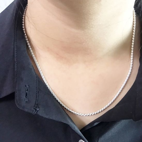 커브라운드 2mm 은목걸이 베스트  남자 여자 