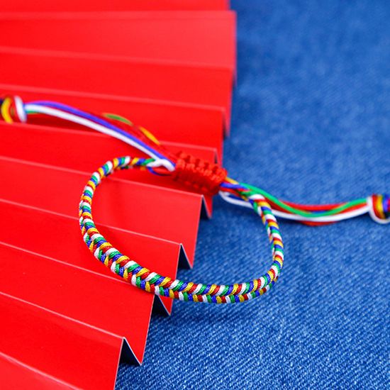 오색실 팔찌 불교 염주 금강저 매듭 오색 끈 팔찌