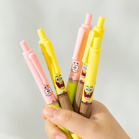 델리 스폰지밥 중성펜 젤펜 0.5mm
