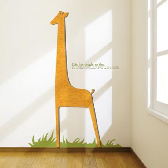 [우드스티커] 기린 (컬러완제품)