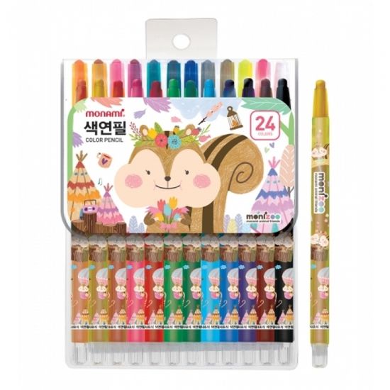 모니주 샤프식 색연필 24색(여).모나미