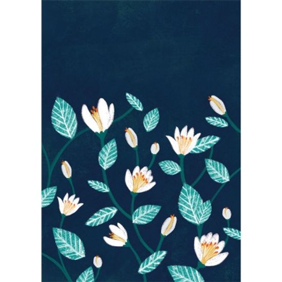 짙은 겨울 피는 꽃 / 일러스트 액자