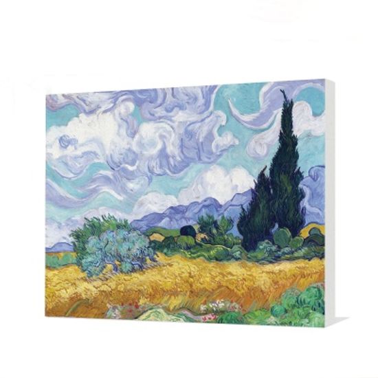 고흐 - 사이프러스 나무가 있는 밀밭, 캔버스 액자