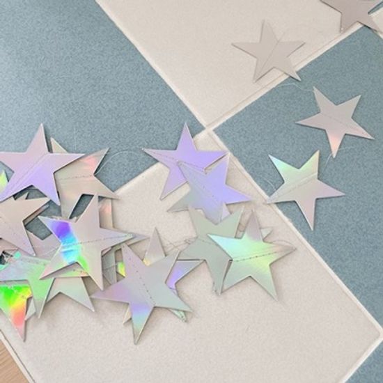 Point Hologram Star Garland 뾰족홀로그램별가랜드