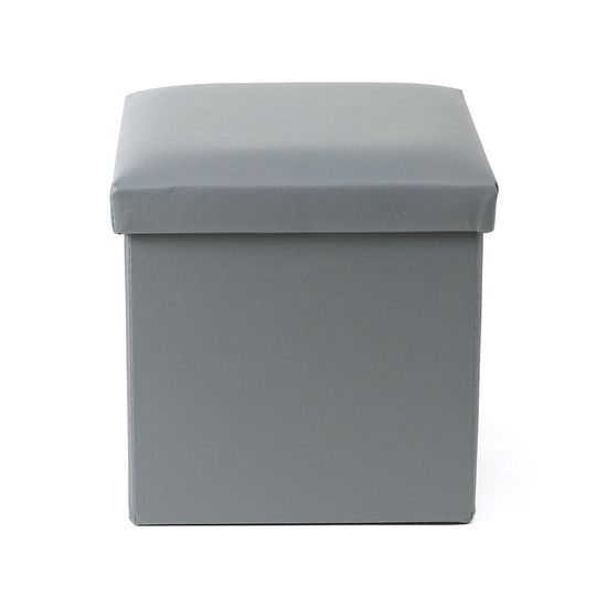 스툴스 인조가죽 수납의자(30cm) (그레이)낮은 풋스툴