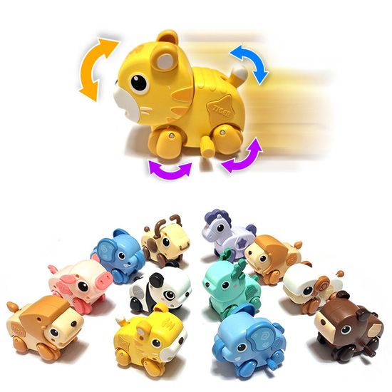 데코앤 큐티 사파리 랜덤 태엽놀이 미니카 완구 