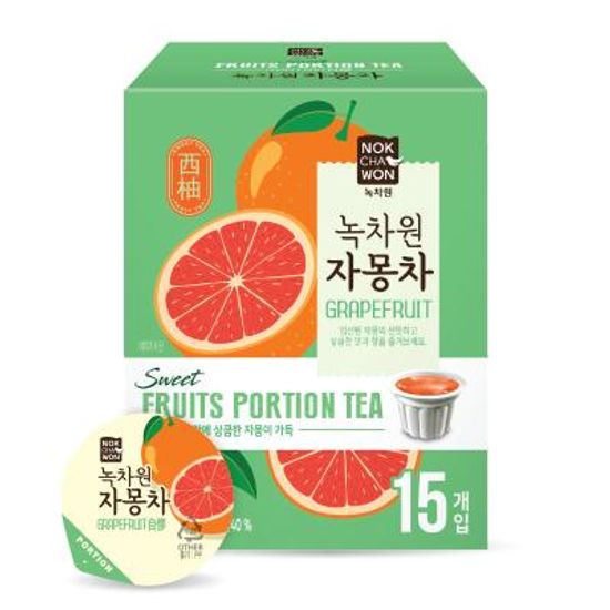 [녹차원] 자몽차 포션 15입(하나씩 간편하게~)