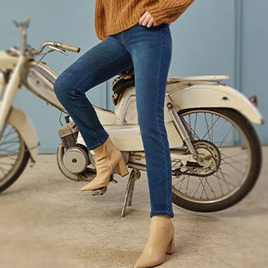 HSLD23W 여성 약기모 데님 청바지 3종 1세트