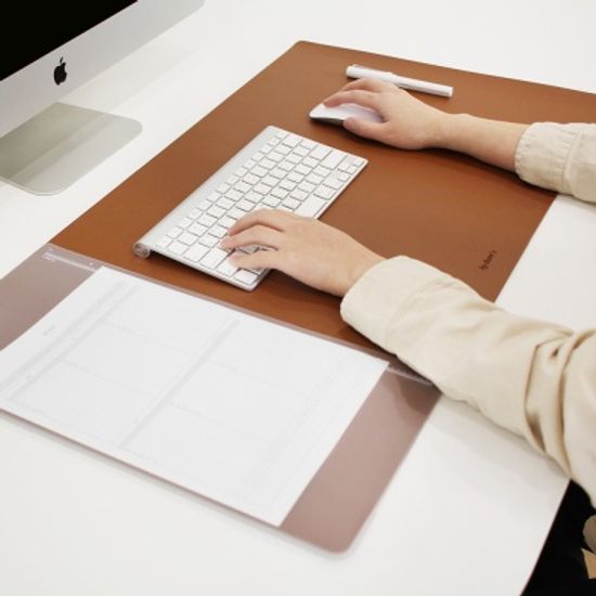 에디터 데스크매트 논슬립 가죽 대형 와이드