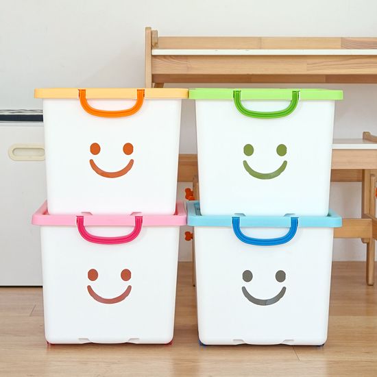 보노하우스 화이트 무빙 해피박스 2P 장난감 정리함