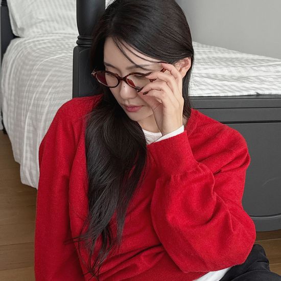 데일리 호피 라운드 뿔테 안경