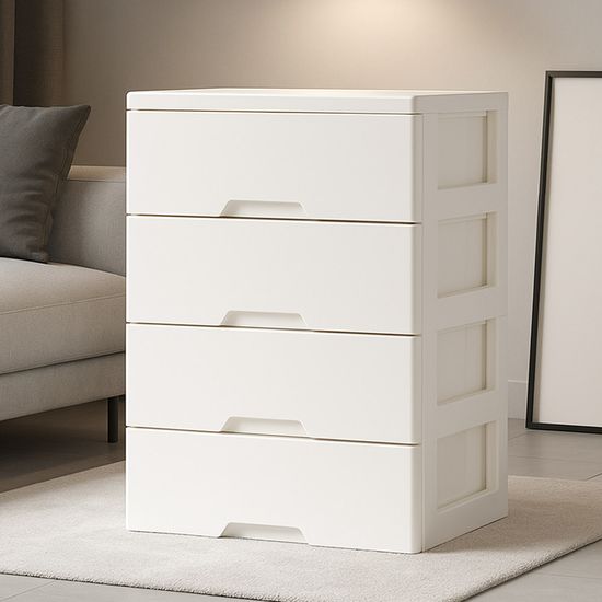 보노하우스 모던플러스 플라스틱 서랍장 화이트 4단