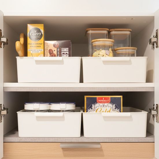 리빙 그립 바스켓 L 4P 손잡이 정리함